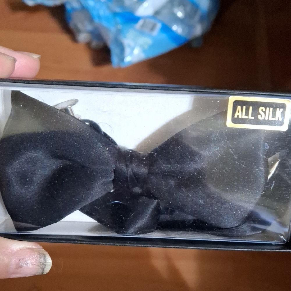 Silk Black Bow Tie